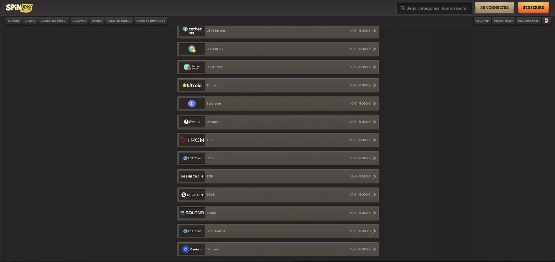 Spinboss retrait - interface de Spinboss